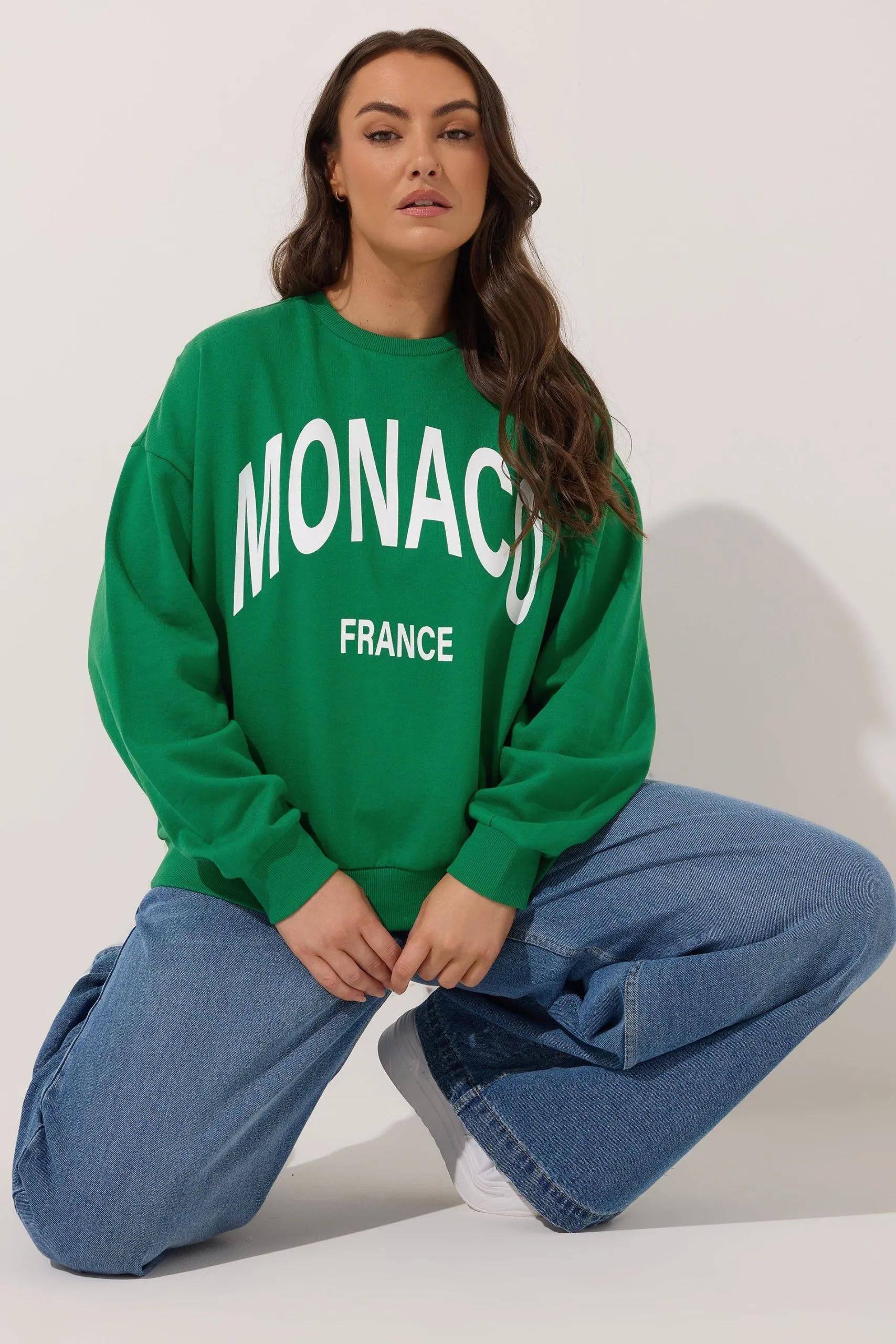 'Monaco' Slogan Sweatshirt