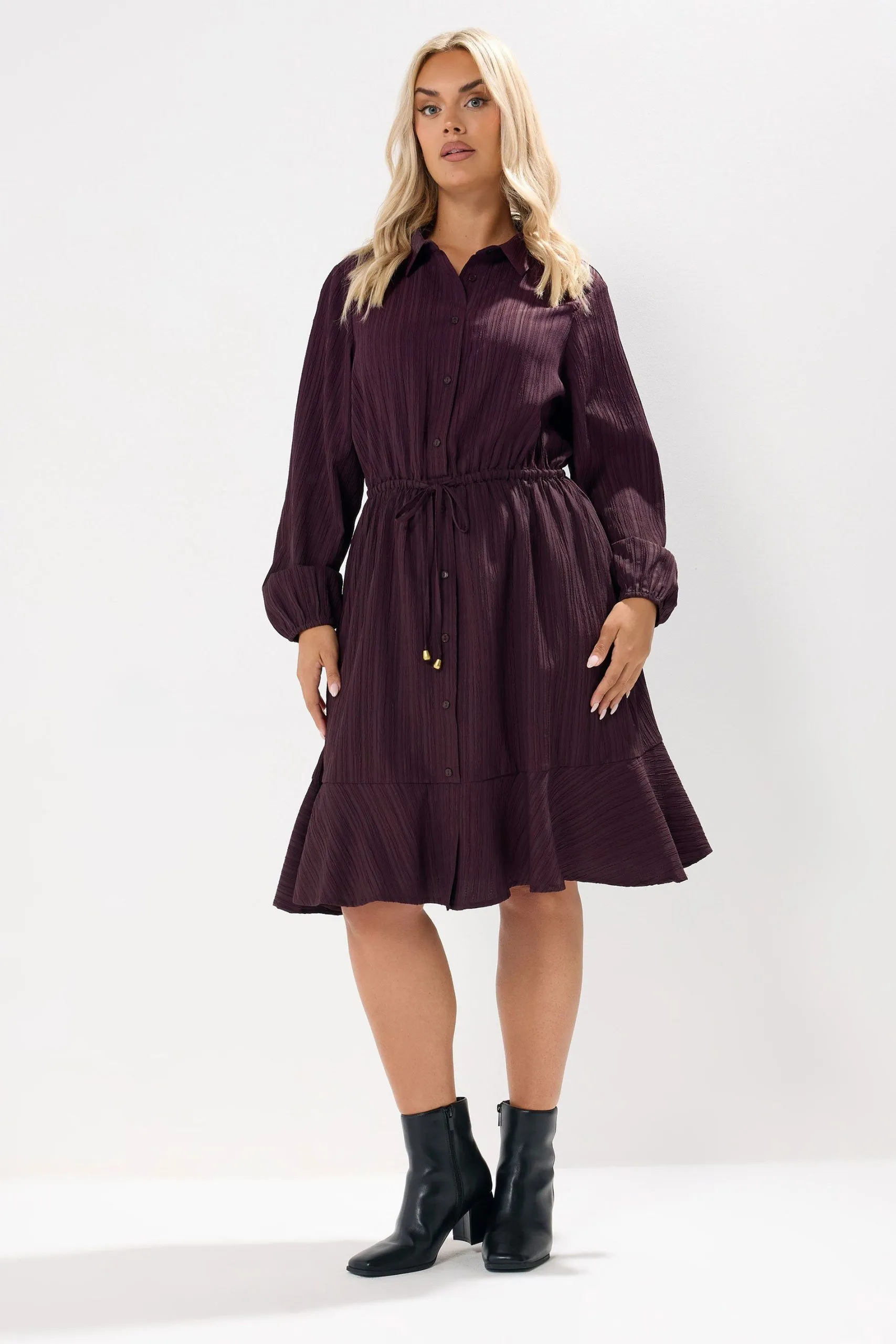 Textured Shirt Dress