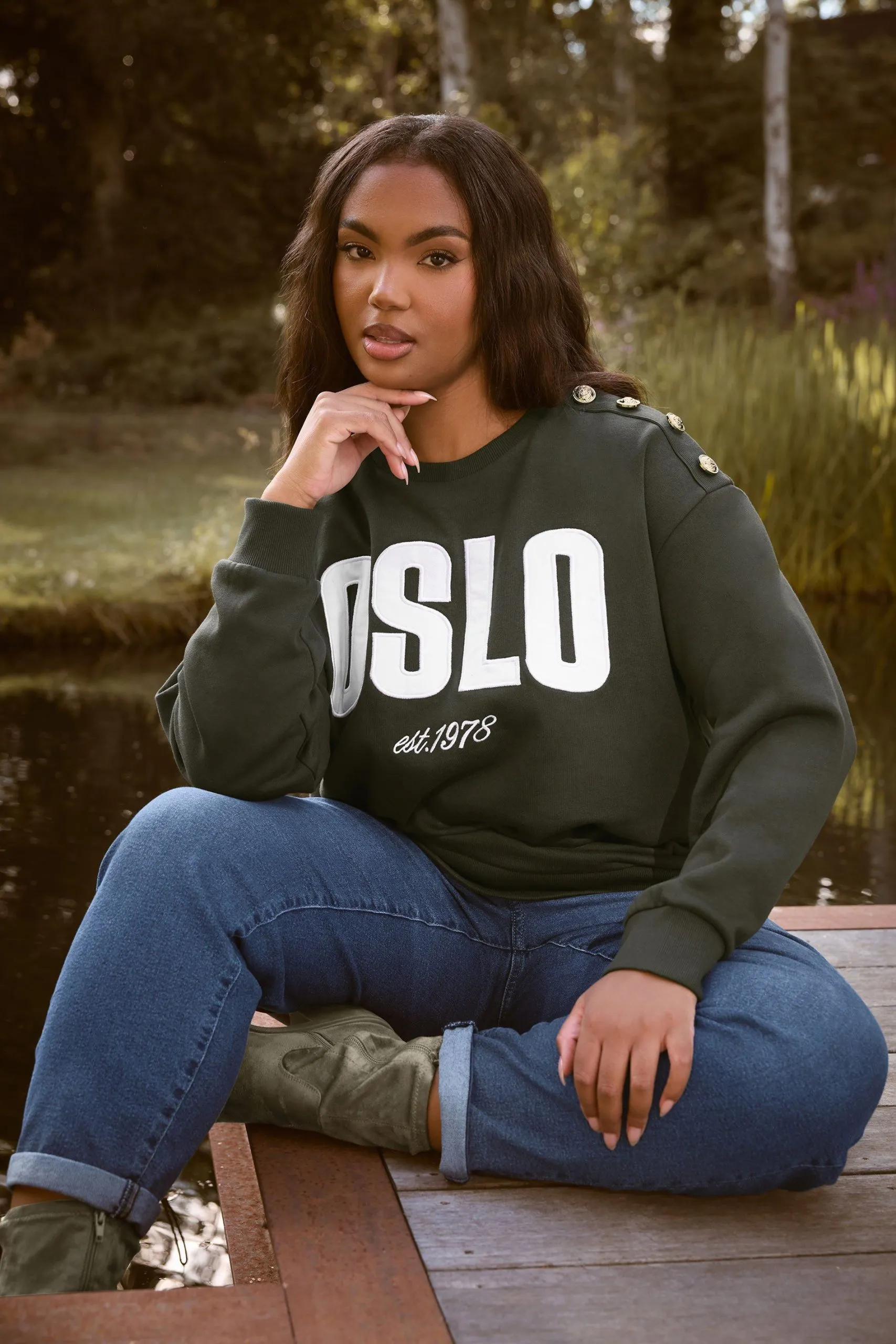 'Oslo' Slogan Sweatshirt