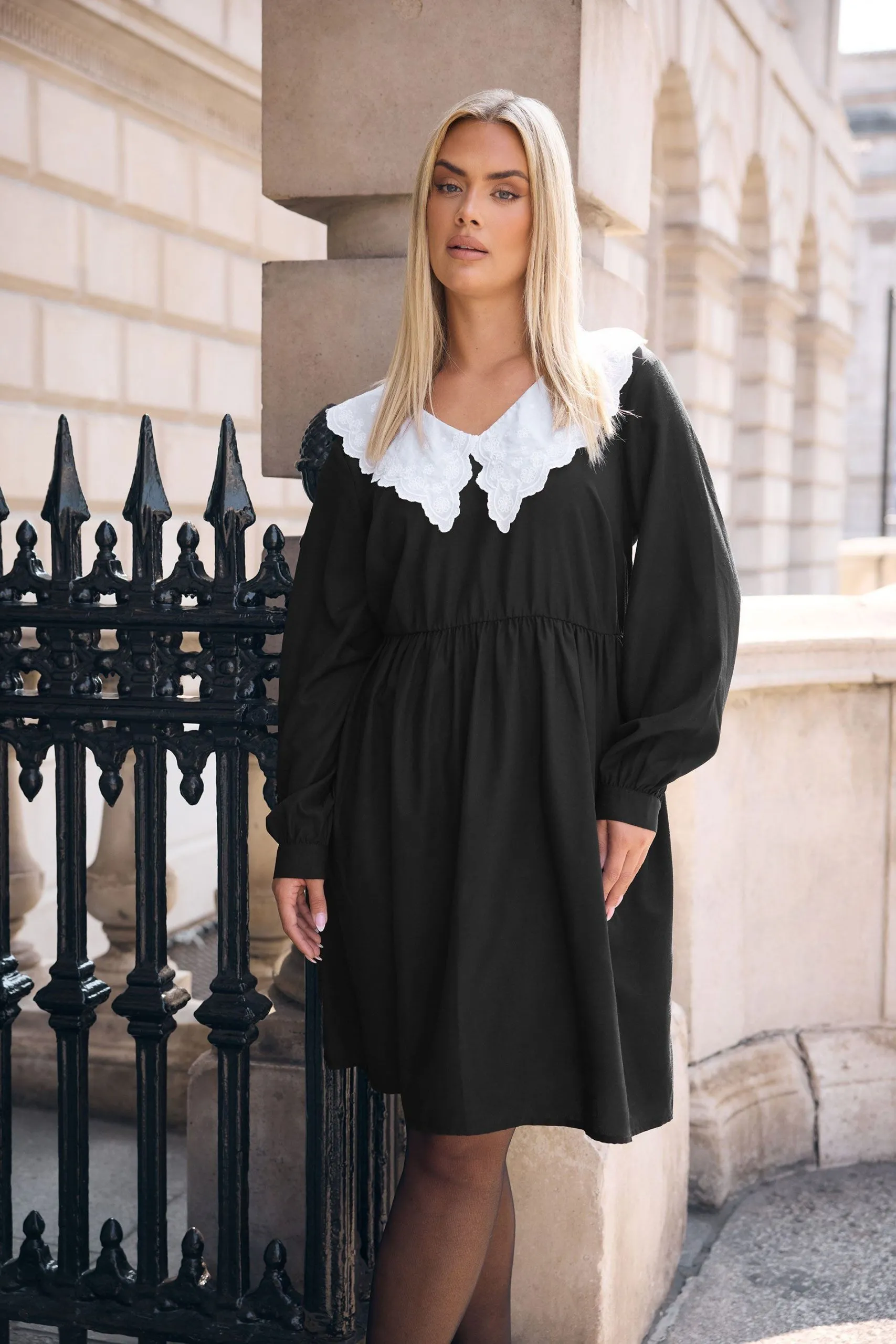 Statement Collar Mini Dress