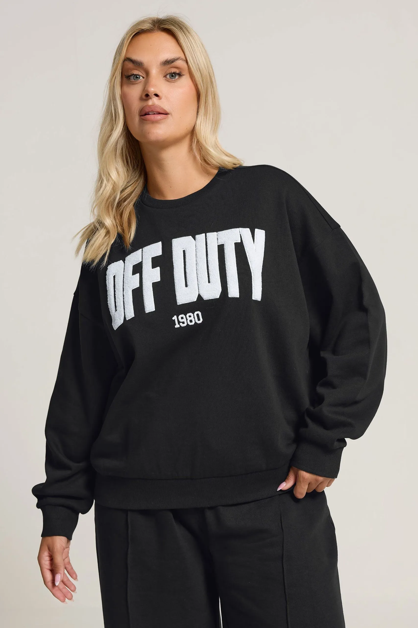 'Off Duty' Slogan Sweatshirt