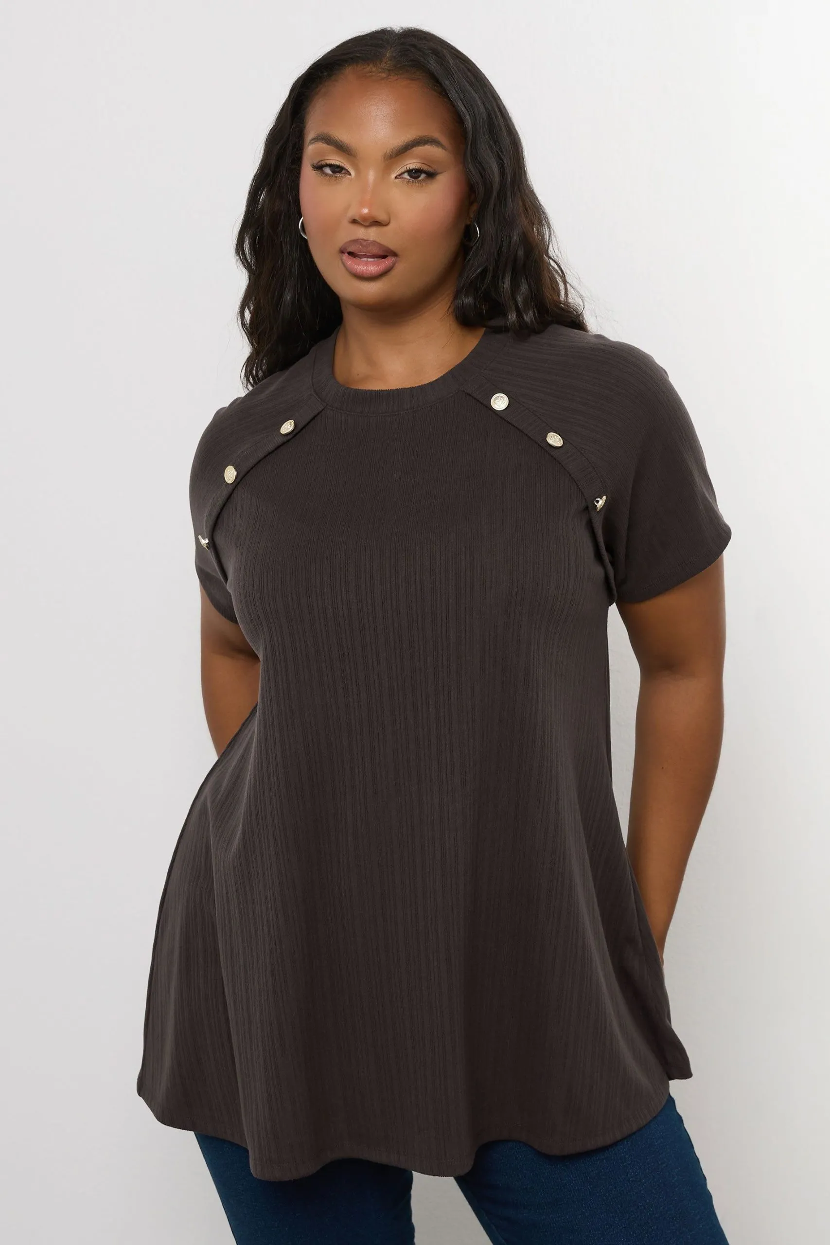 Textured Button Swing Top