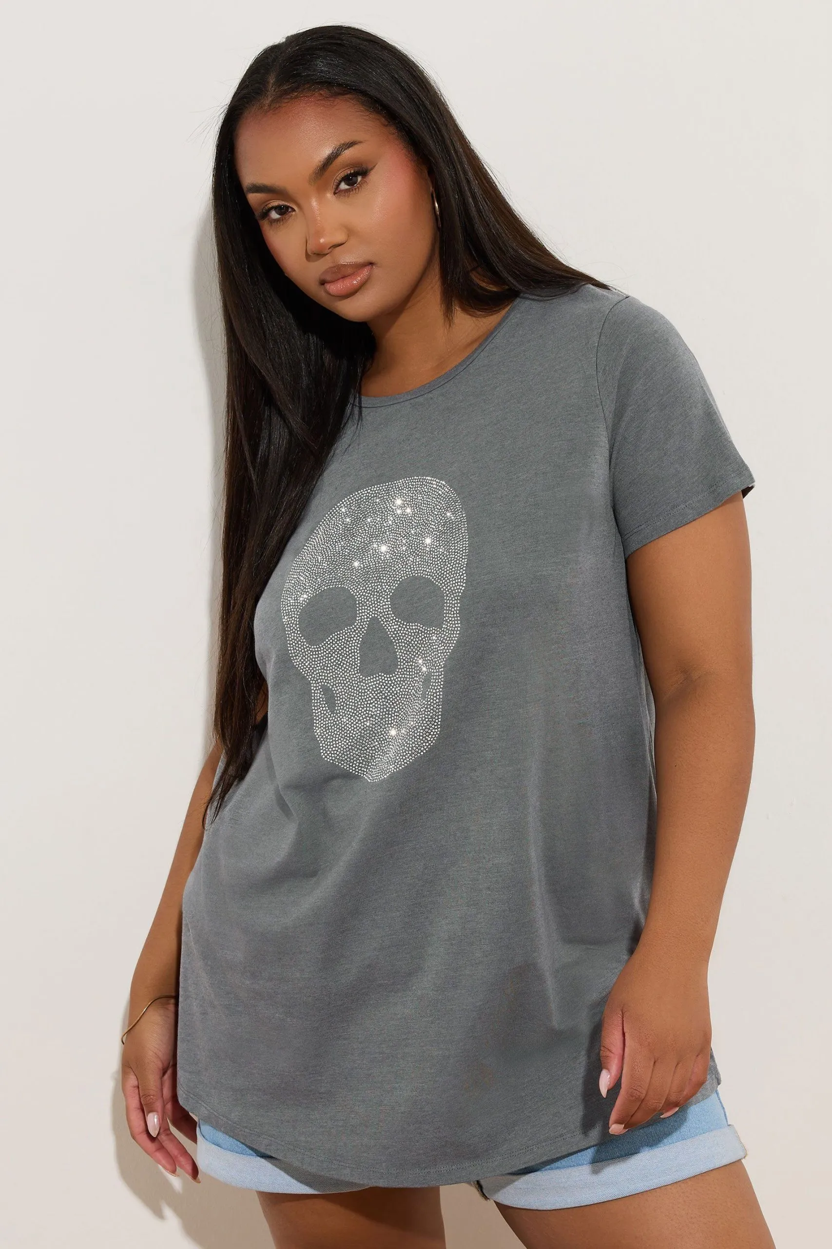 Skull Diamante T-Shirt