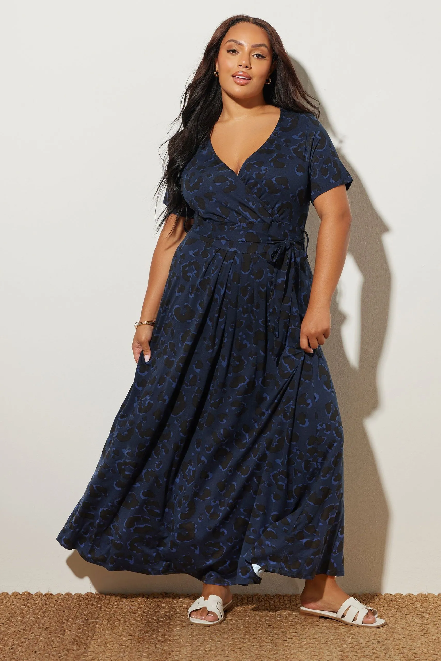Leopard Maxi Wrap Dress