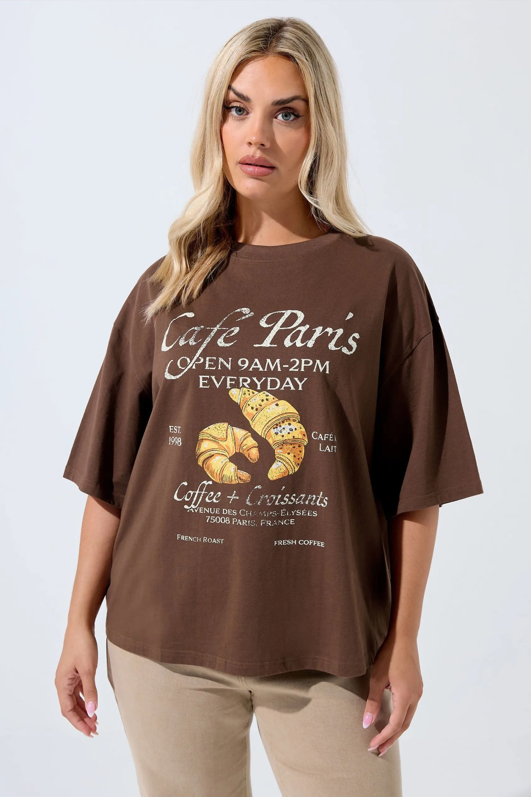 'Cafe Paris' Slogan T-Shirt