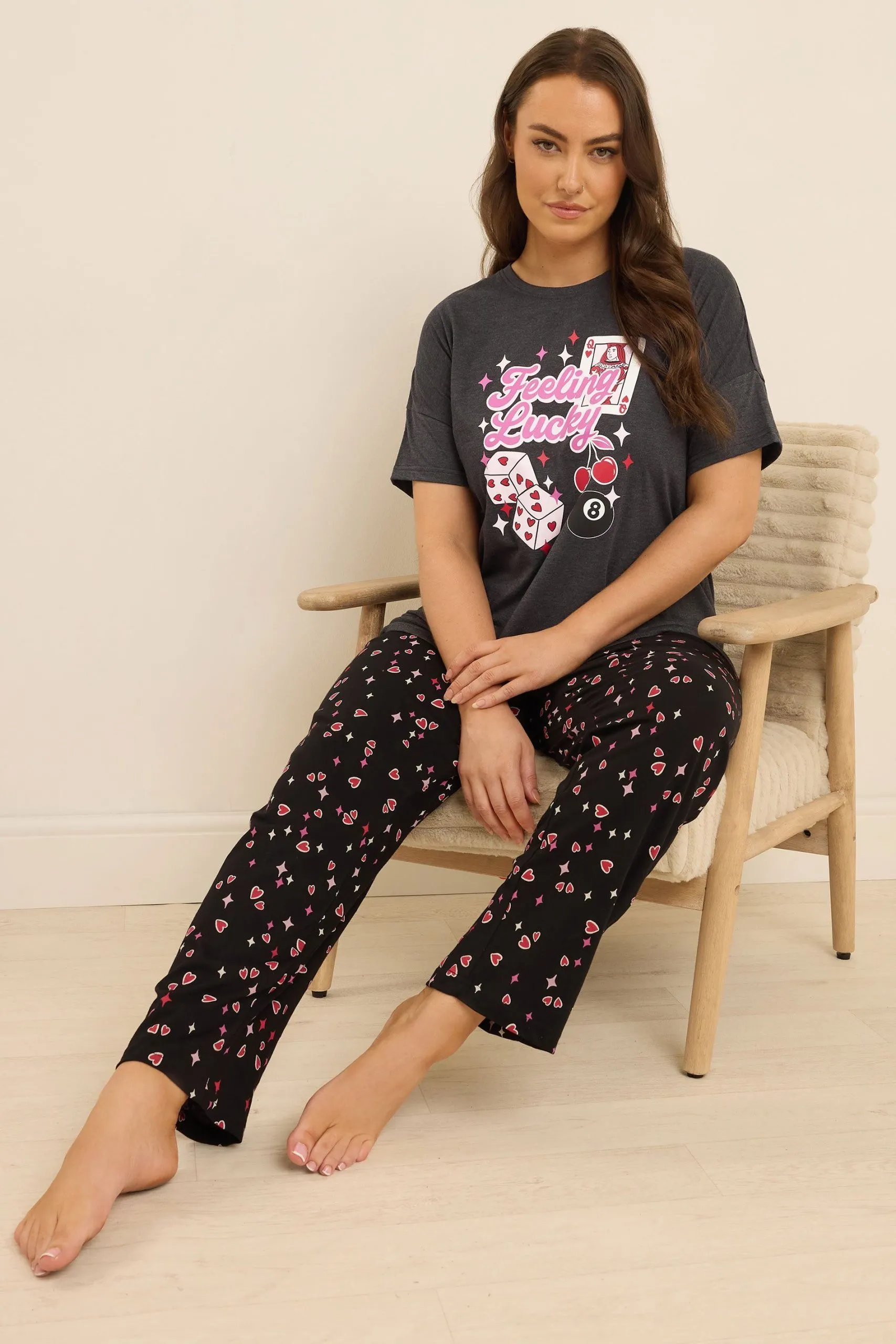 'Feeling Lucky' Wide Leg Pyjama Set