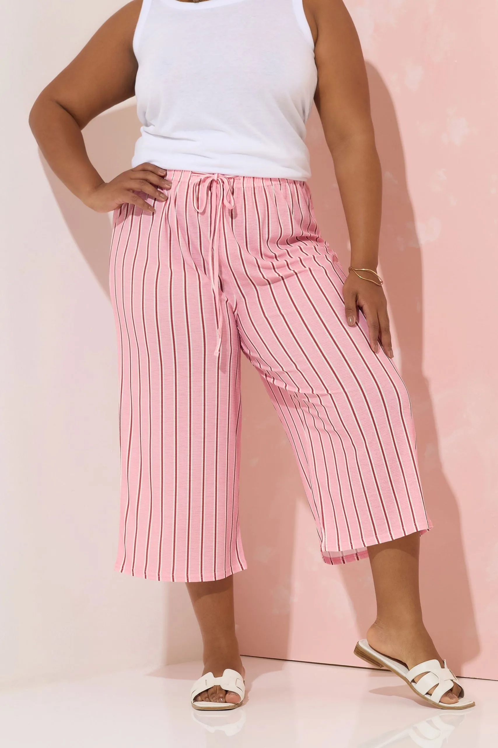 Stripe Print Culottes