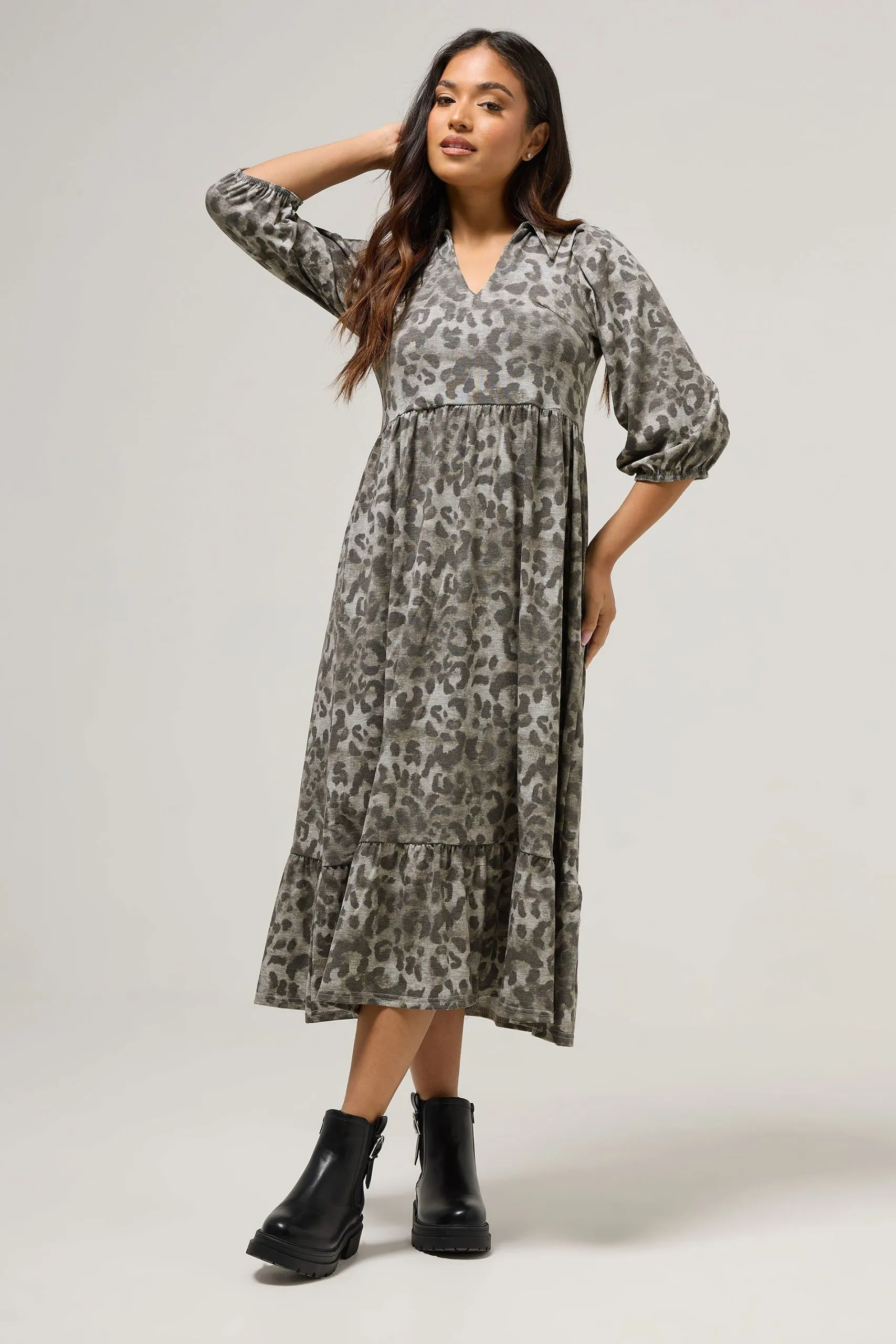 Petite Animal Print Midaxi Dress