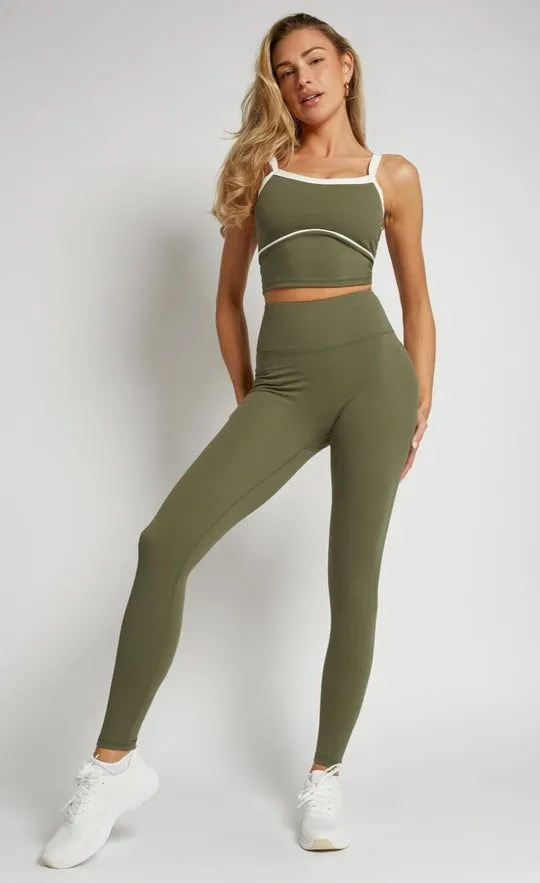 Khaki High Waisted Leggings