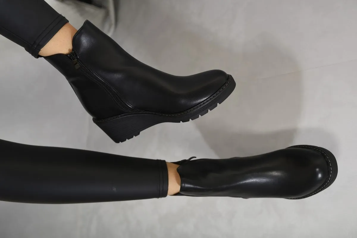 Cecilia Low Wedge Ankle Boots