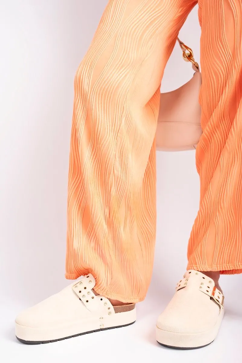 Laina Studded Buckle Slip-on Sandals