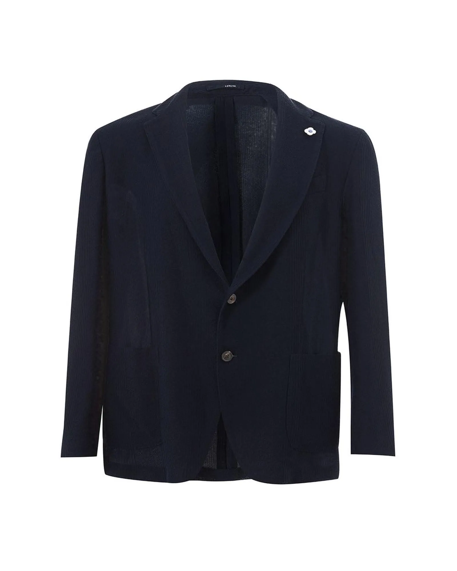 Knit Blazer Casual Style- Blue