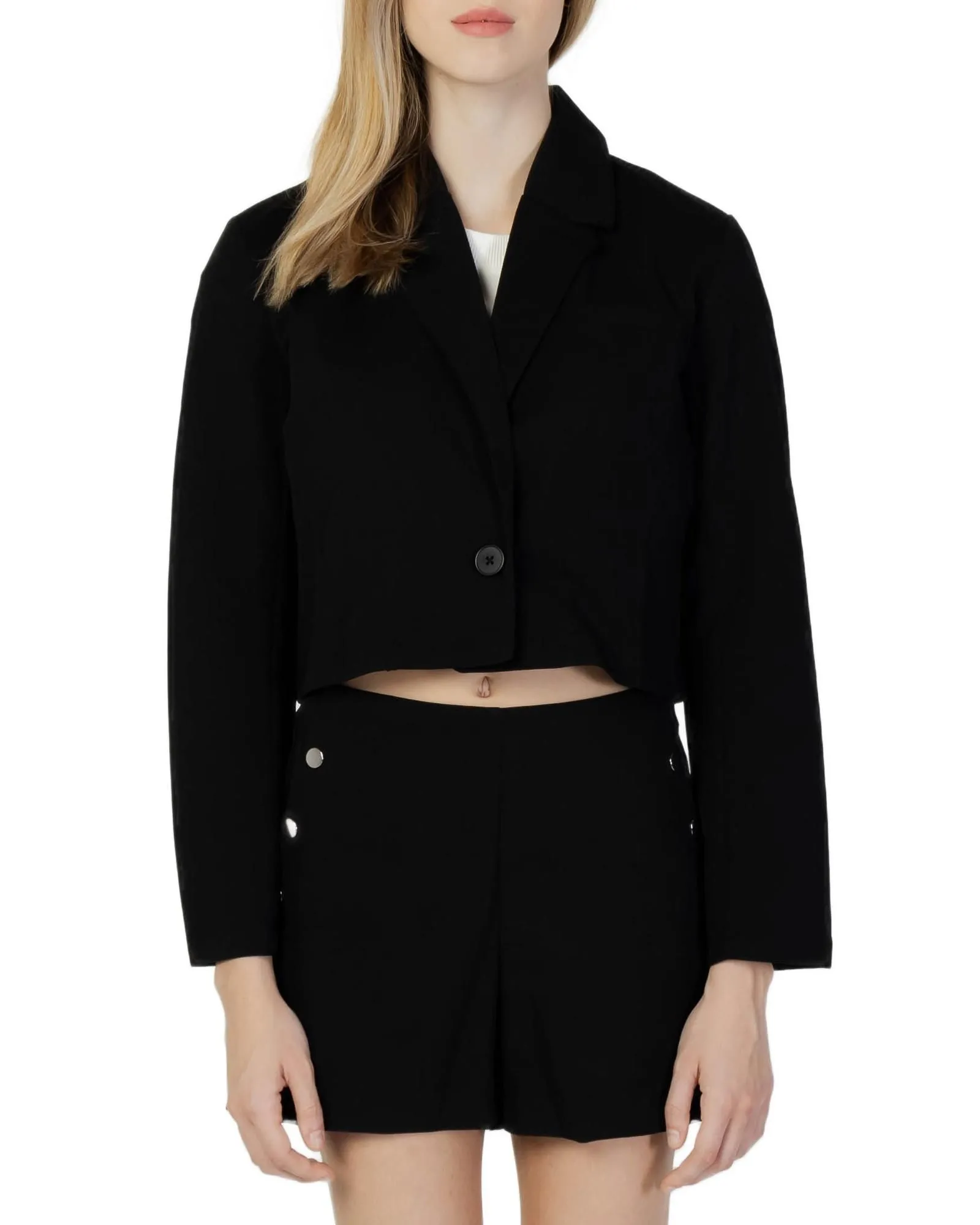 Classic Button Fastening Blazer with Long Sleeves