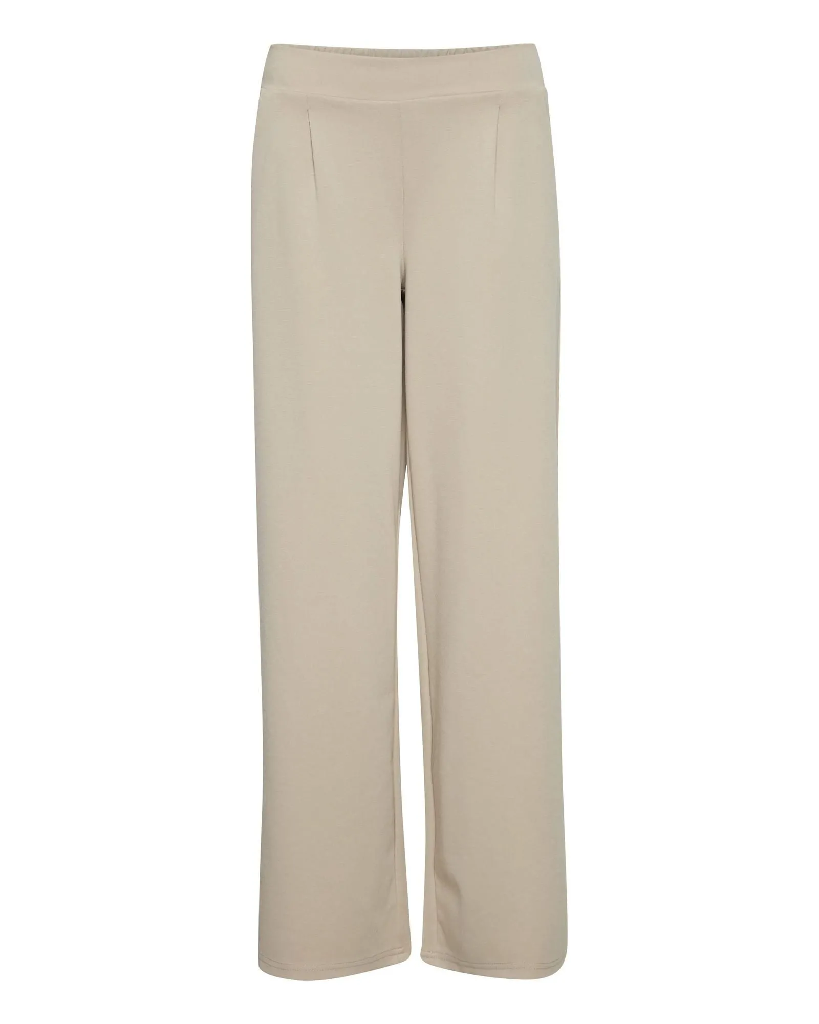 Culottes Pants Relaxed Fit- Beige Trousers