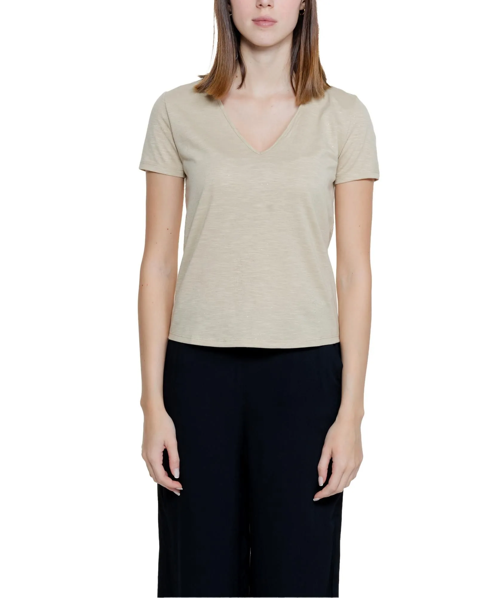 Plain V-Neck Short Sleeve Tee