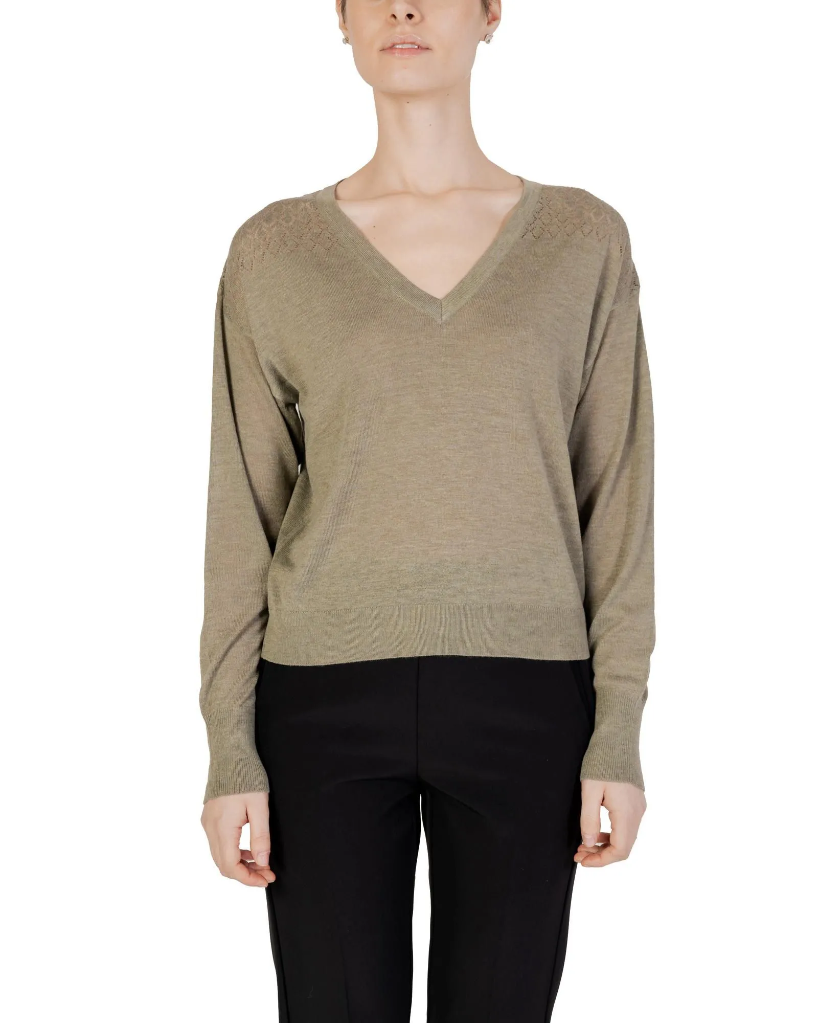 V-Neck Long Sleeve Knitwear