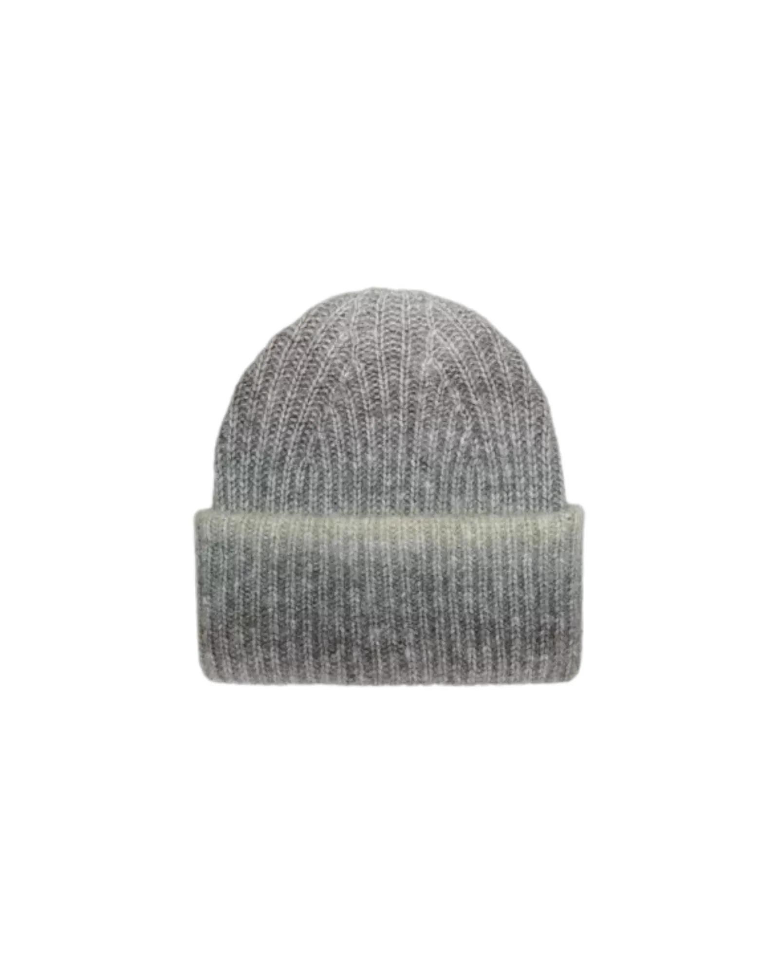 Ombr Ribbed Beanie Hat- Grey Hats