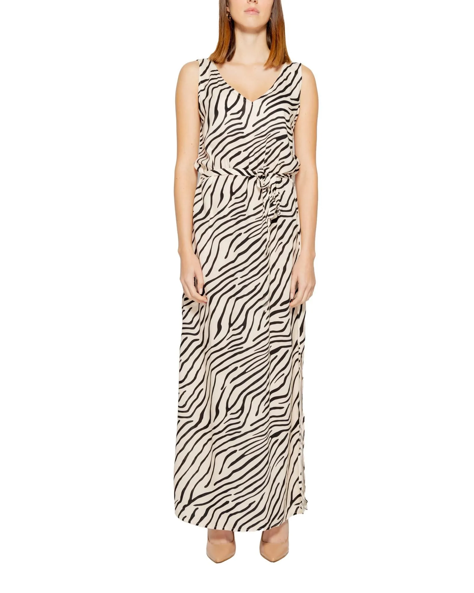 Leopard Print V-Neck Sleeveless Dress