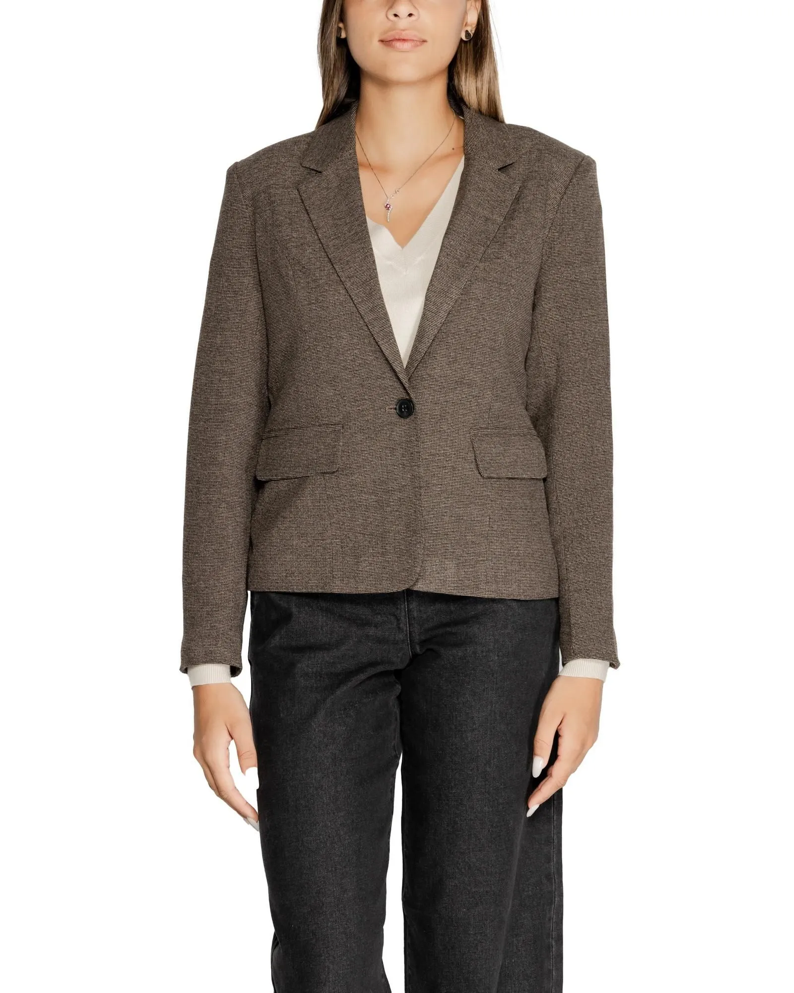 Kira Blazer Long Sleeves Notch Lapel- Black