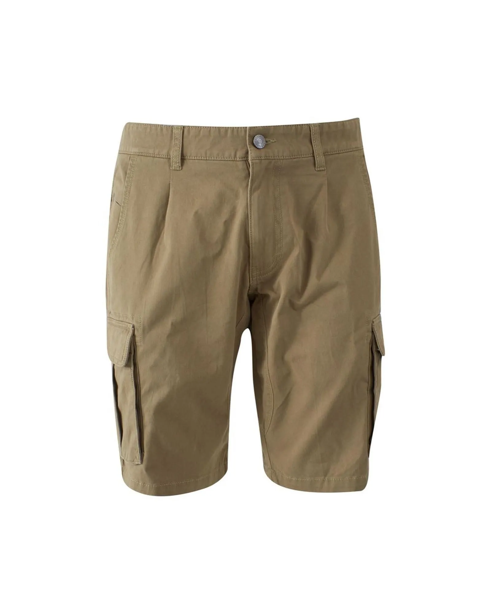 Cargo Shorts with Multiple Pockets- Beige