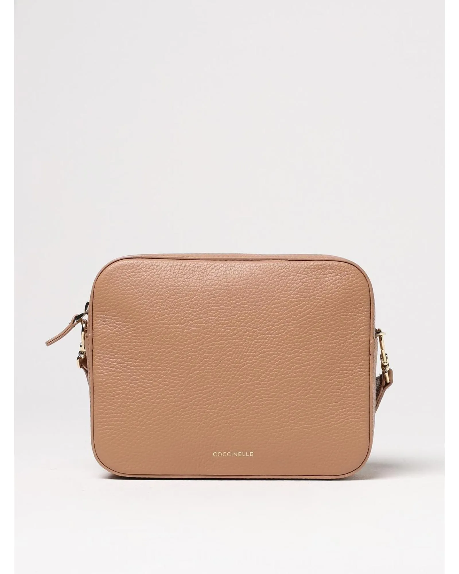Camera Bag Leather Crossbody Wo - Beige Clutch Bags