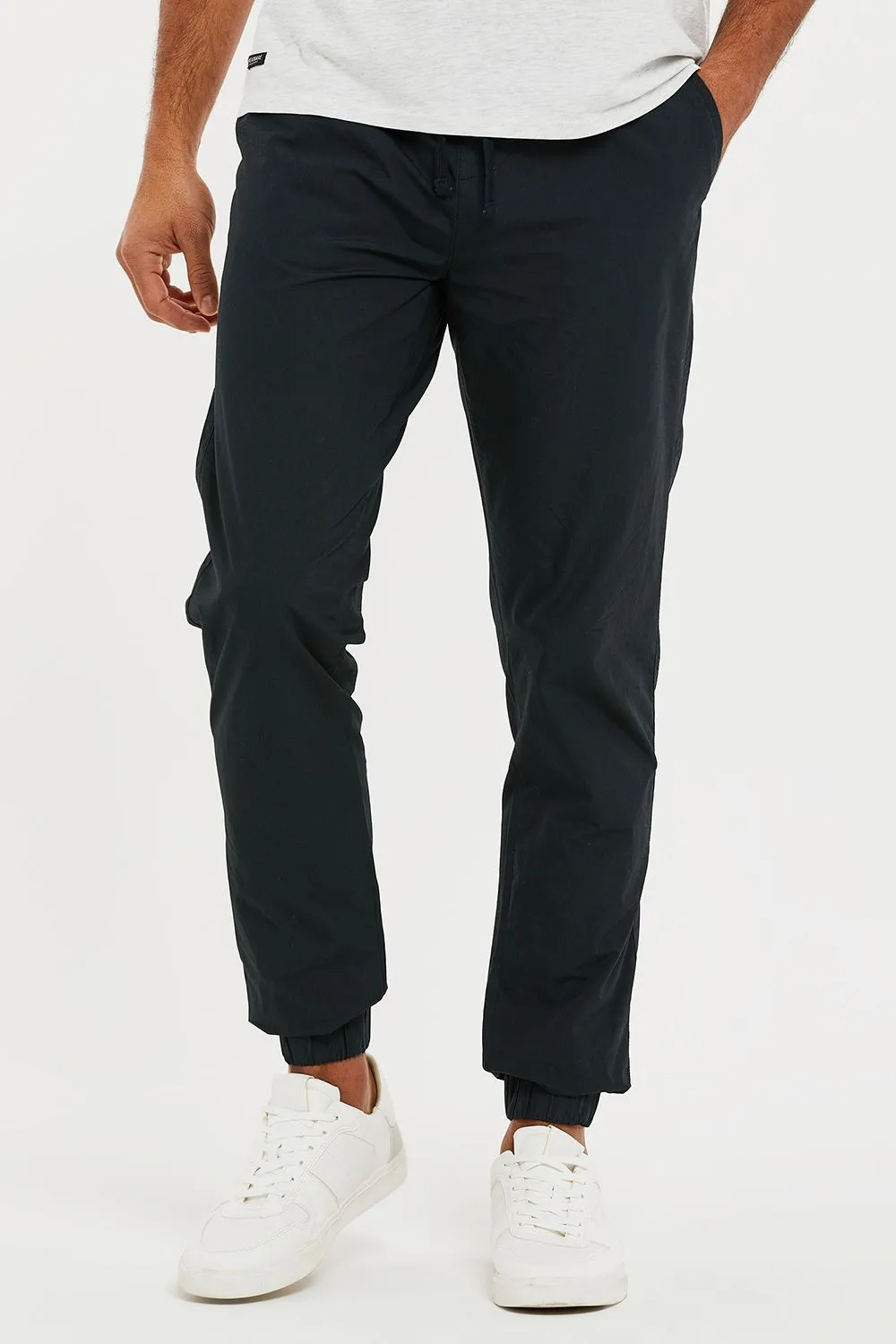 'Presley' Cotton Jogger Style Cuffed Trousers