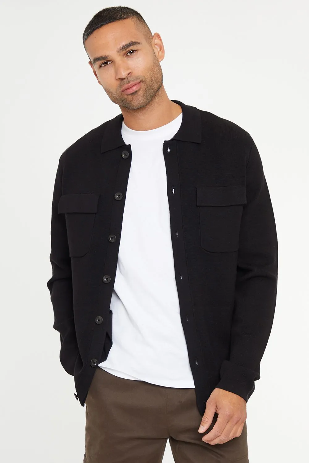 'Sunnyfield' Long Sleeve Knitted Shirt