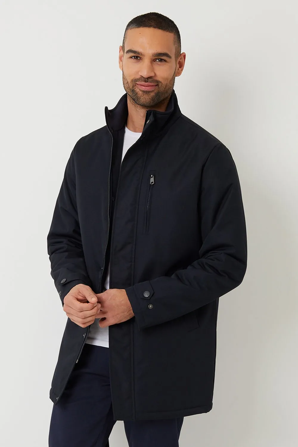 'Broxburn' Showerproof Funnel Neck Lightweight Mac