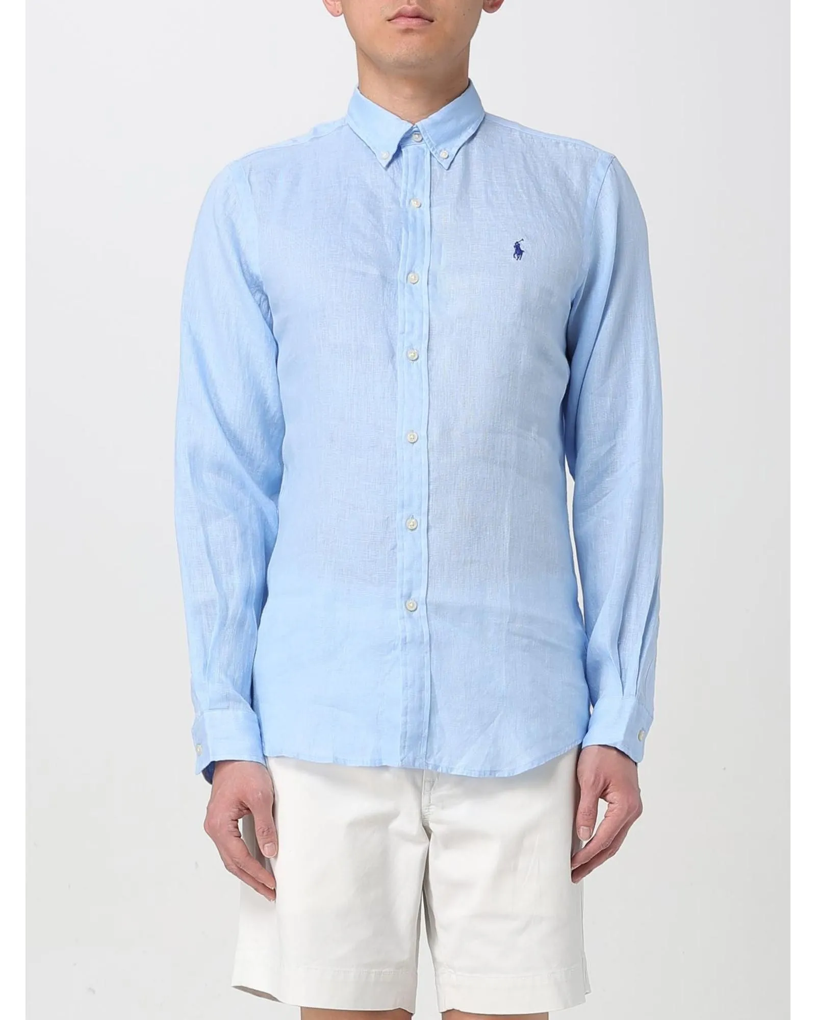 Linen Shirt Casual Style  - Blue