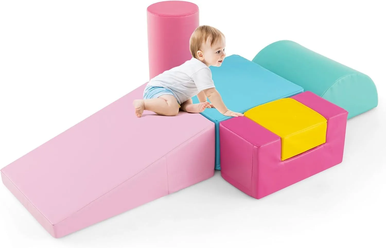 6 PCS Climbing Blocks Foam Activity Play Set Lightweight PU Climber