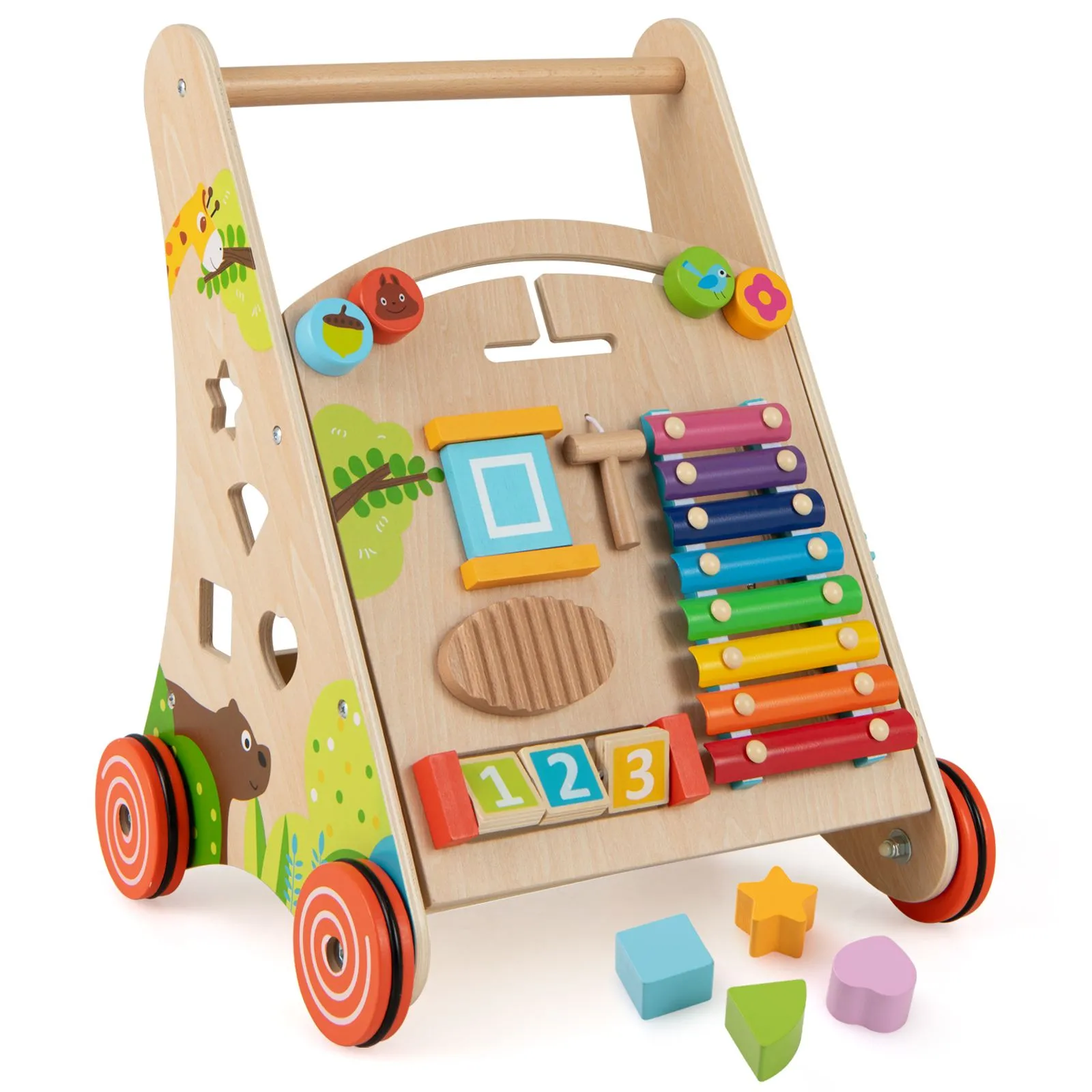 Baby Push And Pull Walker Learning Activity Walker With Handle And Toys