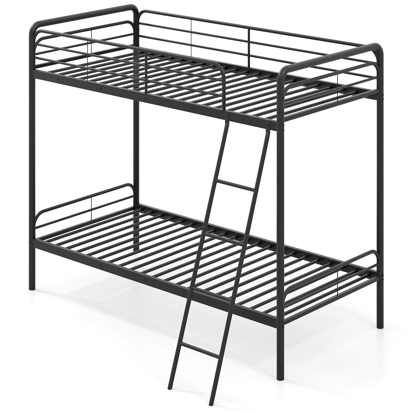 Metal Bunk Bed Heavy Duty Single Over Single Bunk Bed With Ladder