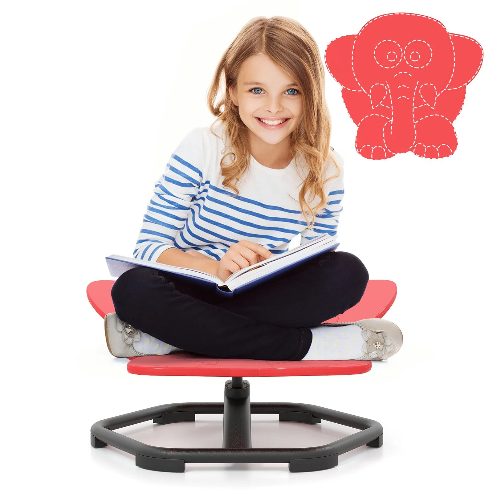 Sensory Swivel Chair Elephant 360° Spinning Chair For Study