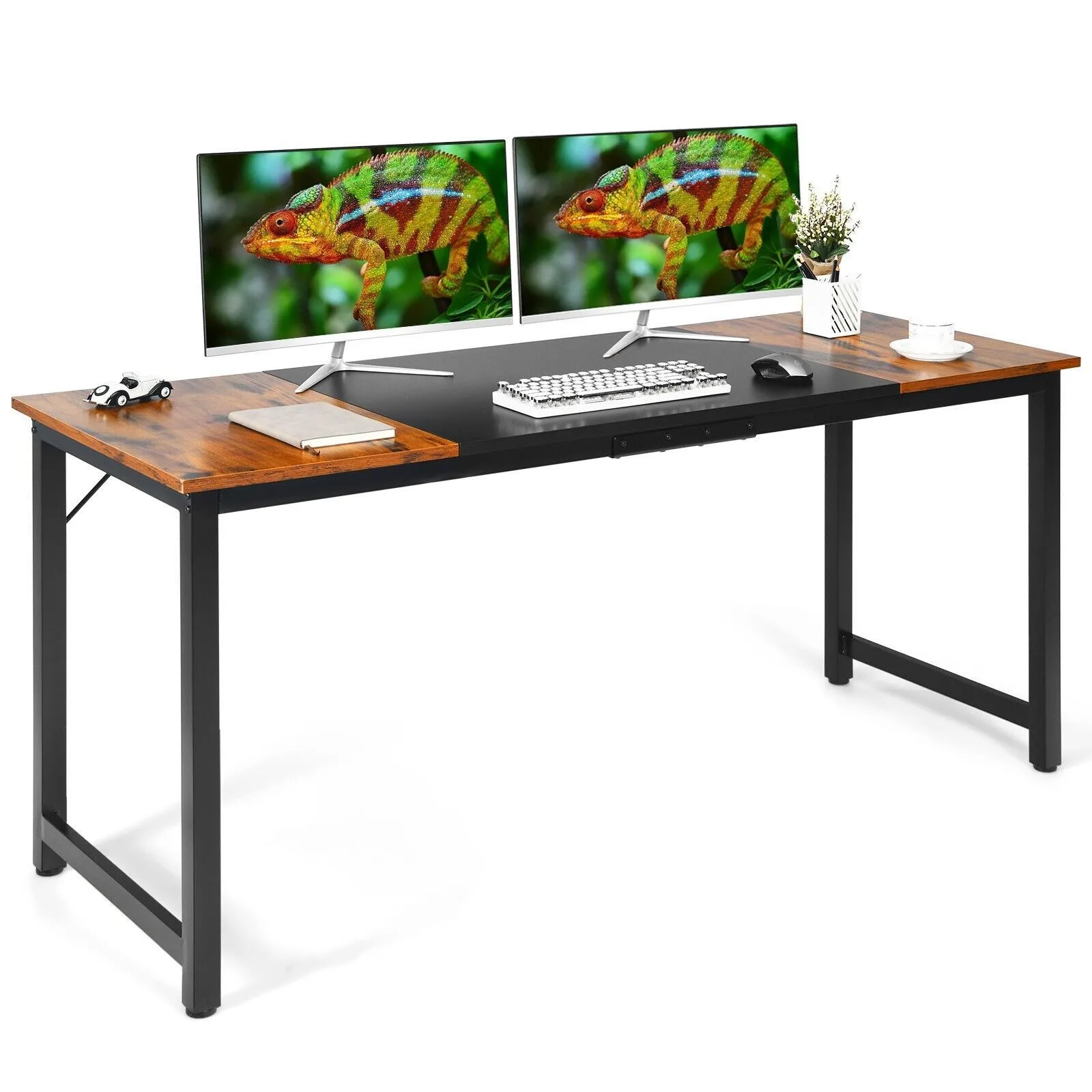 160 x 60cm Wooden Desk Industrial Writing Workstation PC Laptop Table