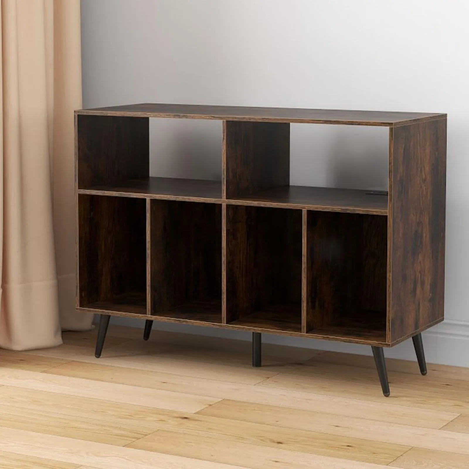 Record Player Stand 3-Tier Turntable Vinyl Shelves For Living Room