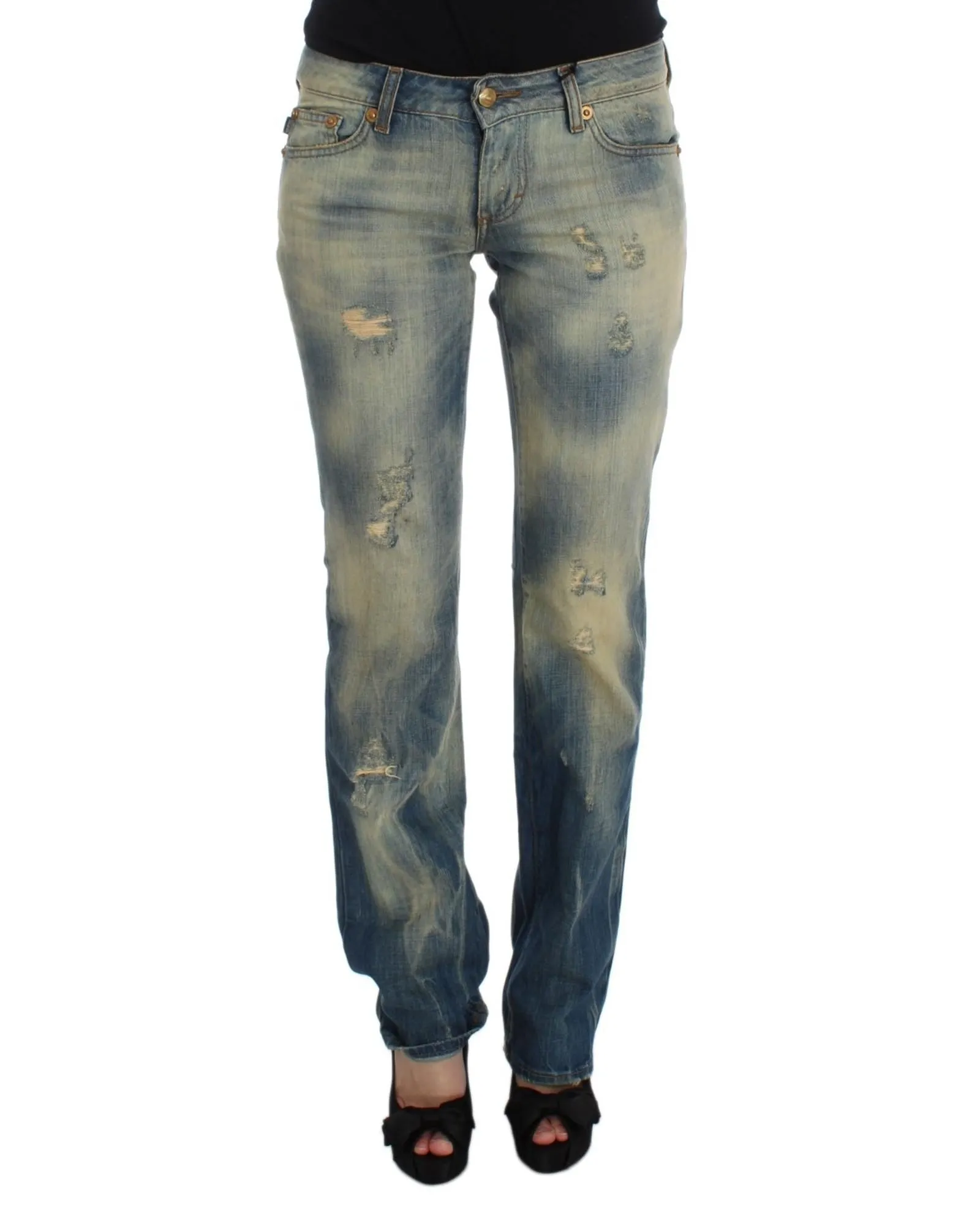 Distressed Jeans Ripped- Blue Jeans