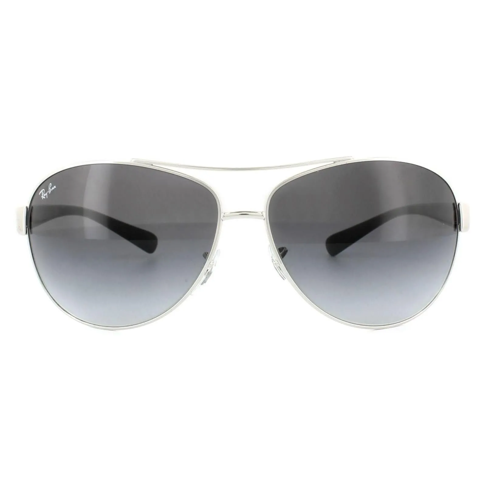 Aviator Silver Grey Gradient Sunglasses