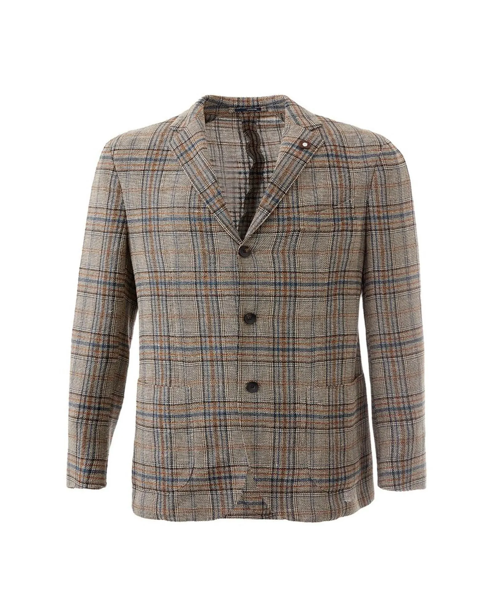 LinenBlend Blazer Check Relaxed Fit- Multicolor