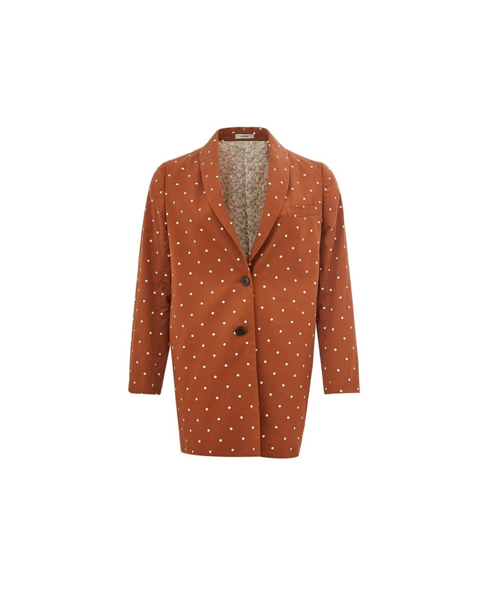 Polka Dot Blazer Rust- Brown Jackets