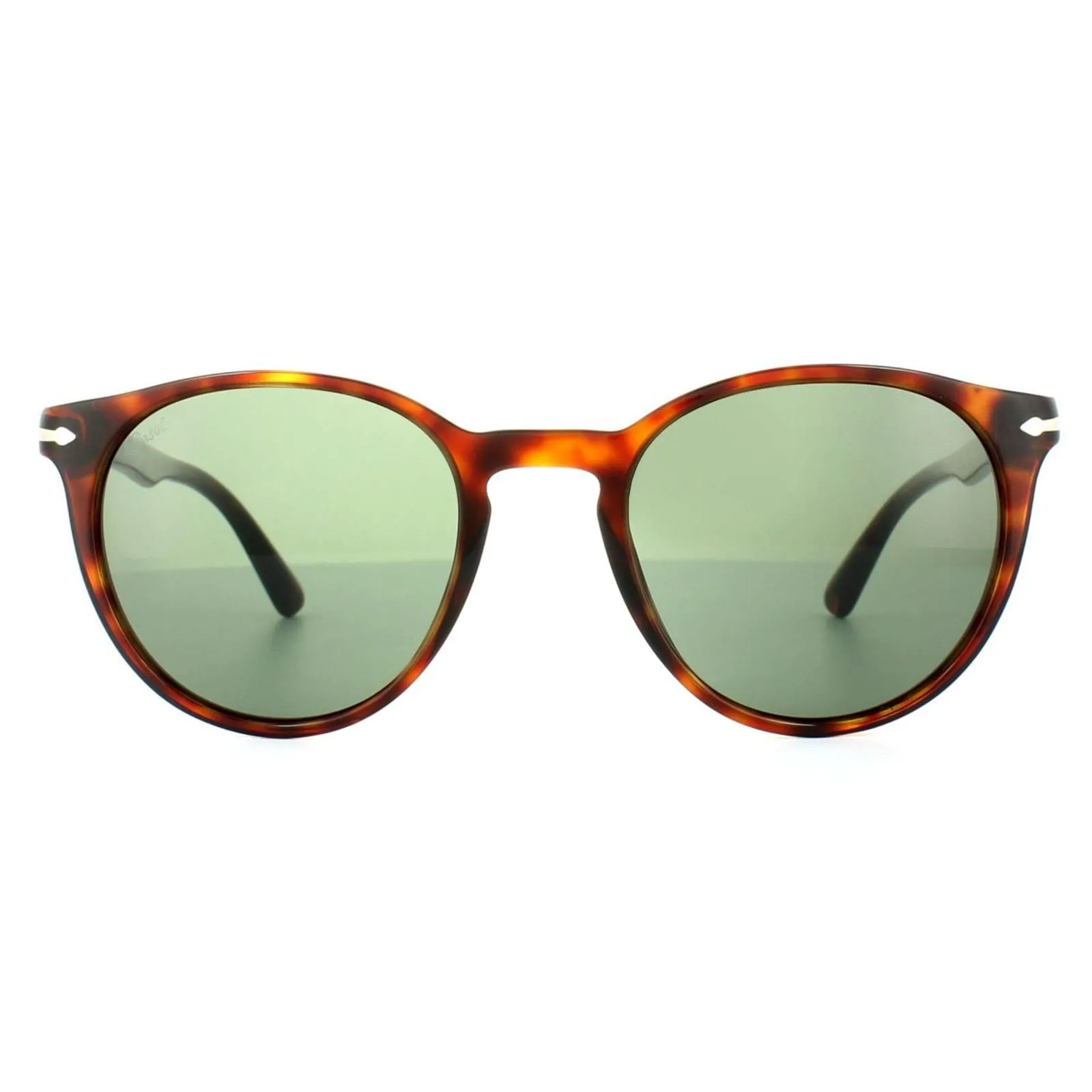 Round Havana Grey Green Sunglasses