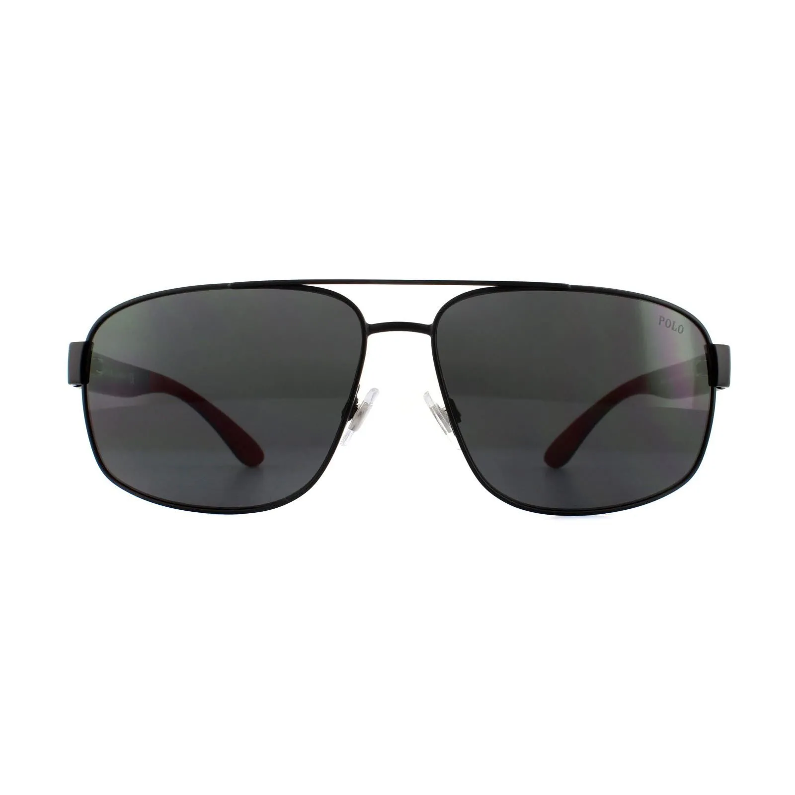 Aviator Matte Black Grey Sunglasses