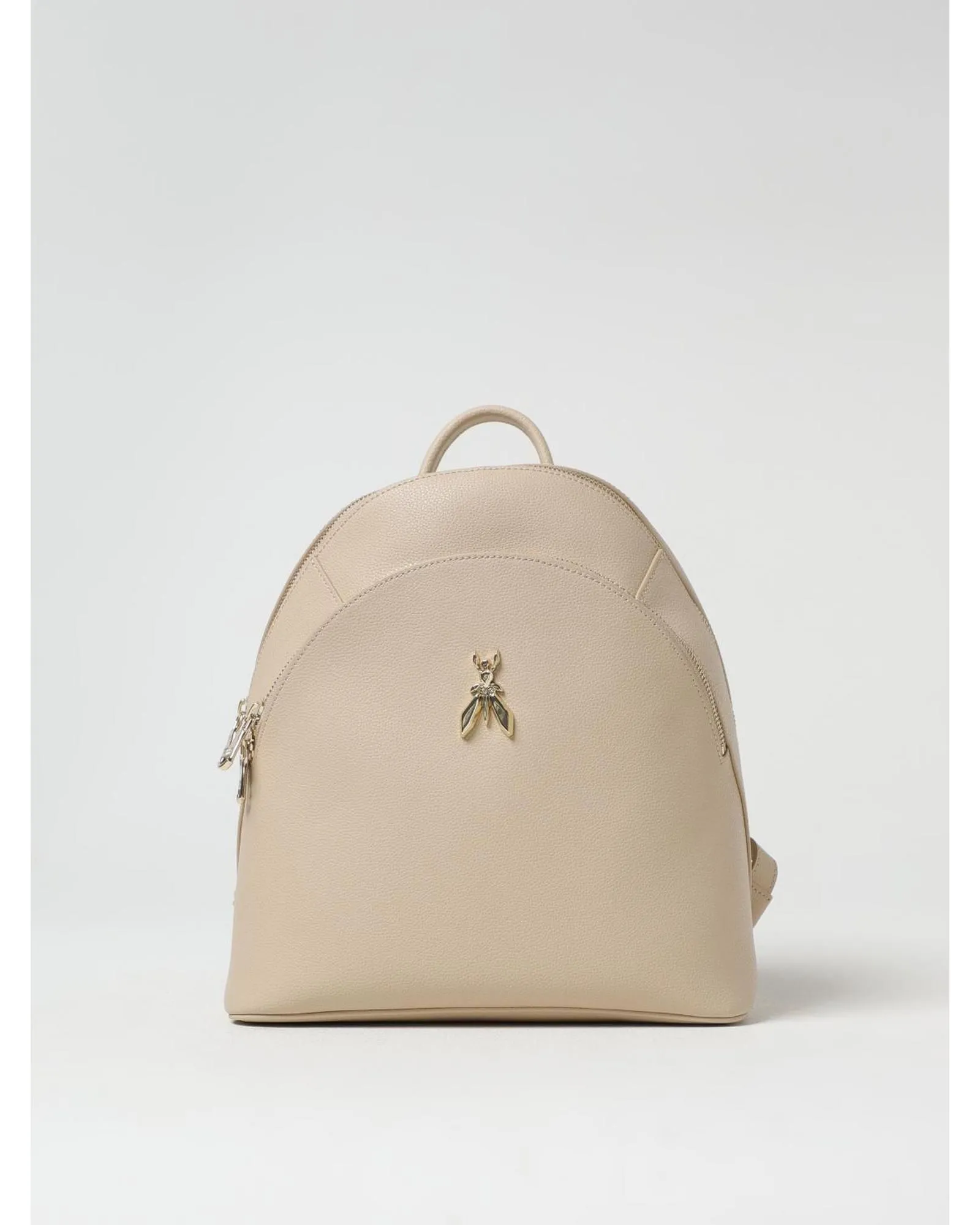 HalfMoon Leather Backpack- Beige