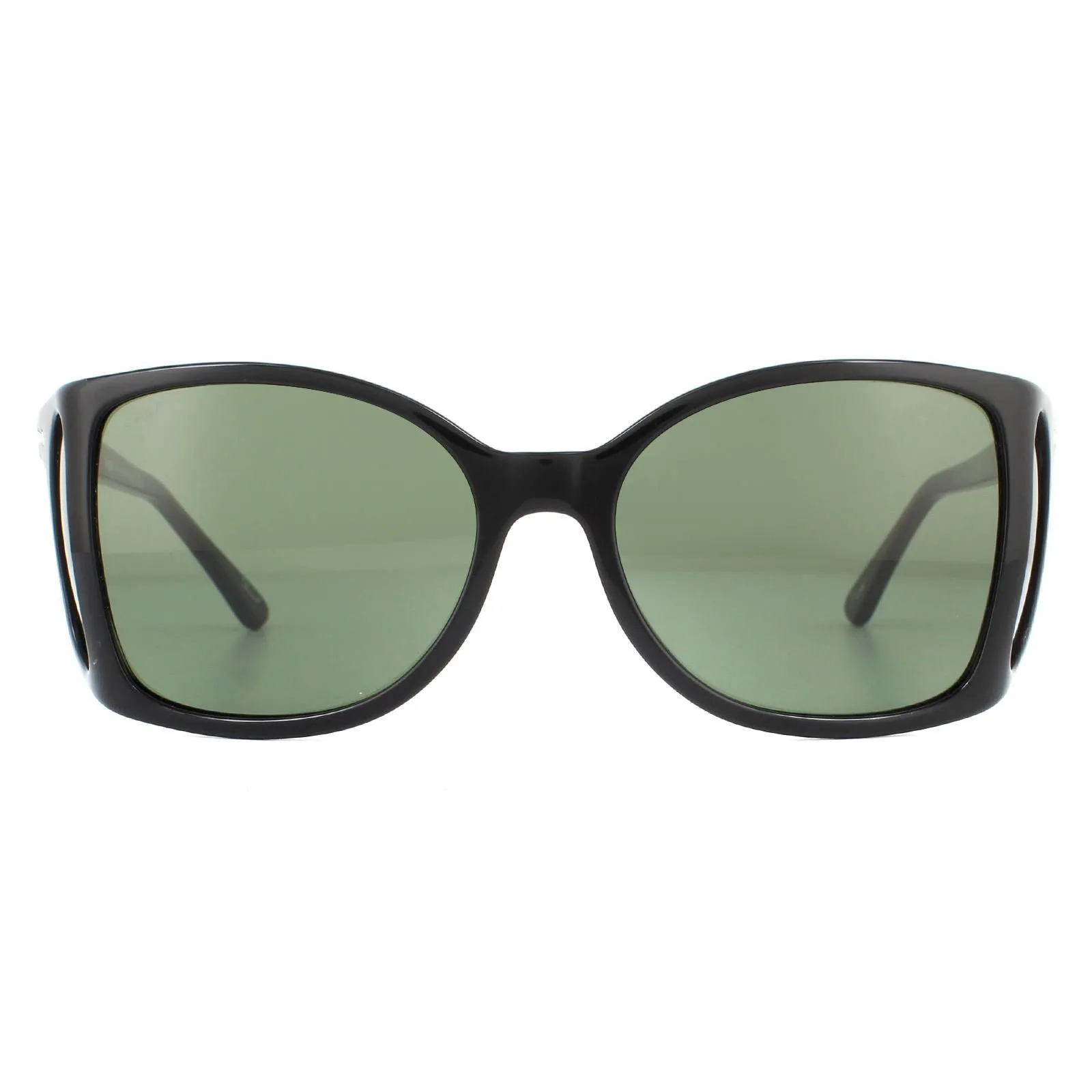 Wrap Black Green Sunglasses