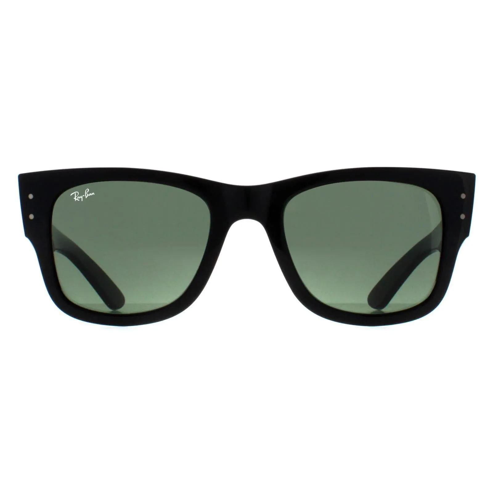 Square Polished Black Green RB0840S Mega Wayfarer