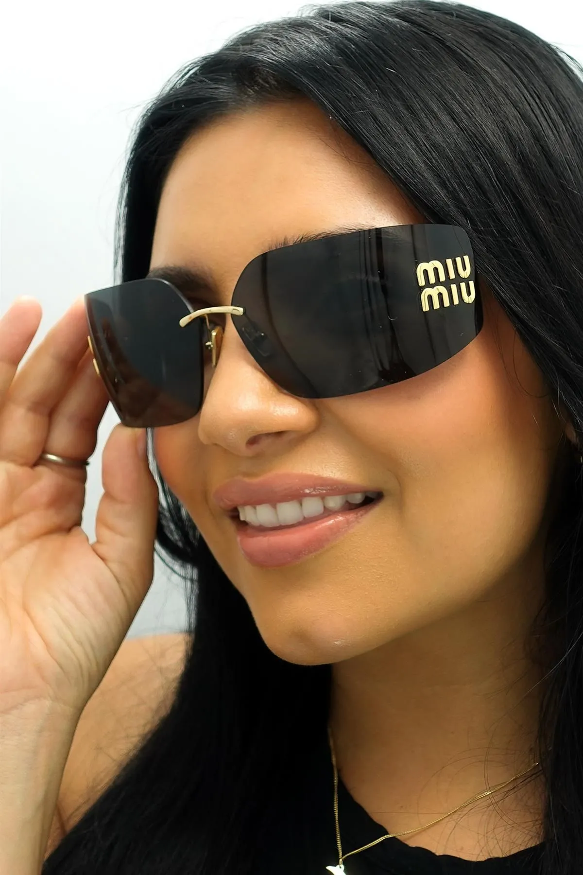 Rimless Gold Dark Grey MU54YS