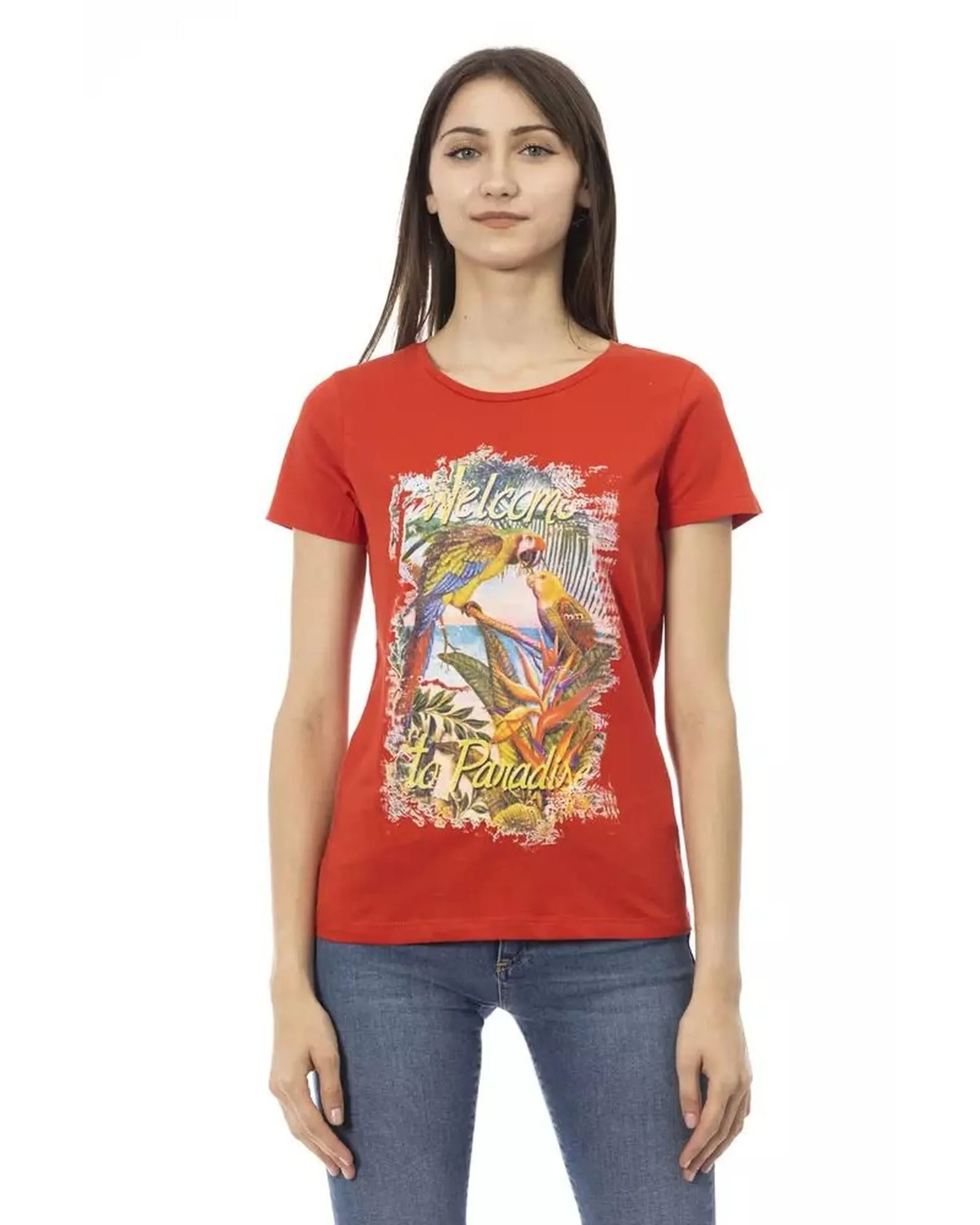 Parrot Graphic Short Sleeve Tee- Red T-Shirts
