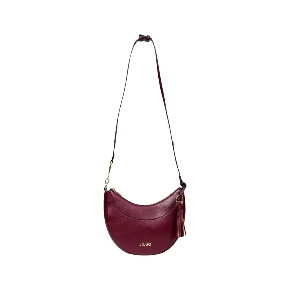Shoulder Bag with Zip and Inside Pockets- Purple