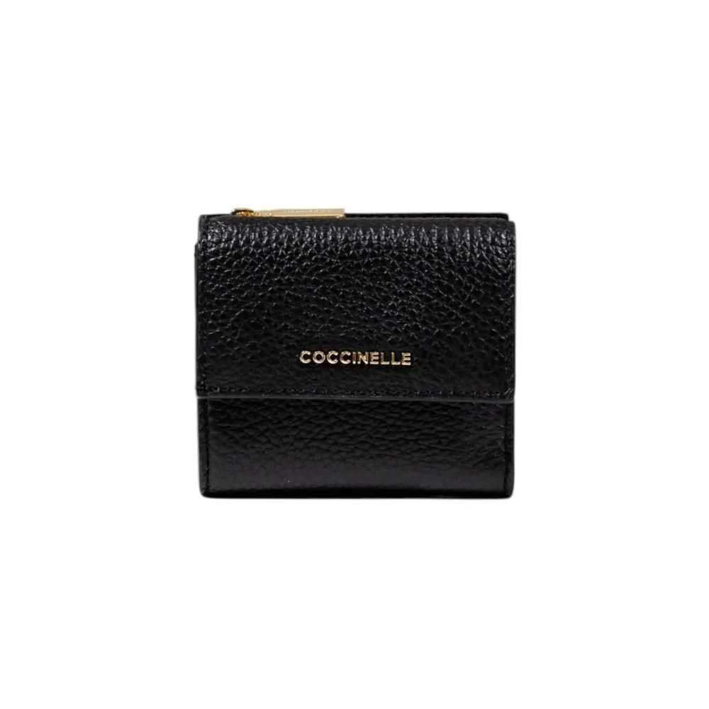 Luxury Leather Compact Wallet- Black