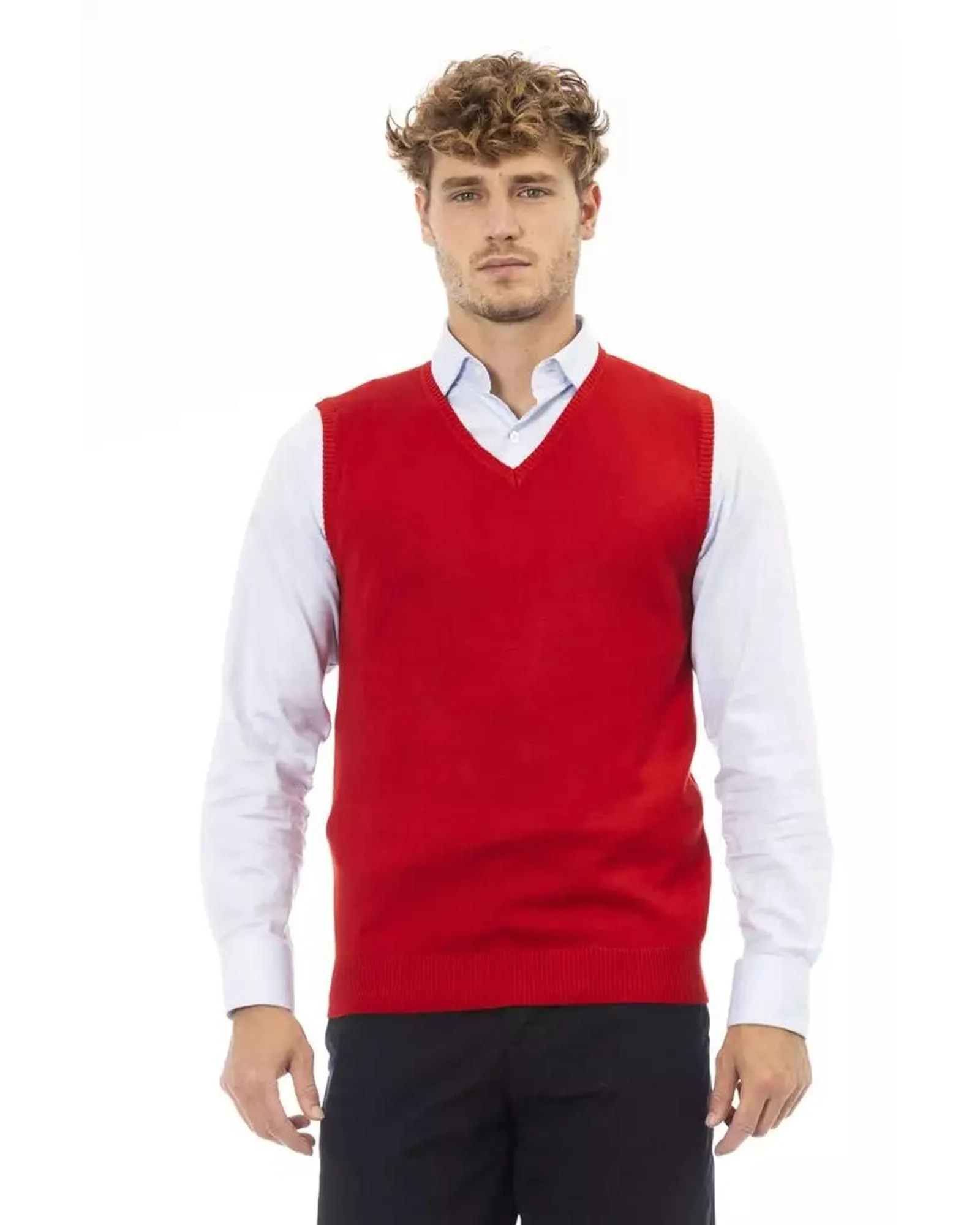 Red VNeck Vest AL23582Jackets