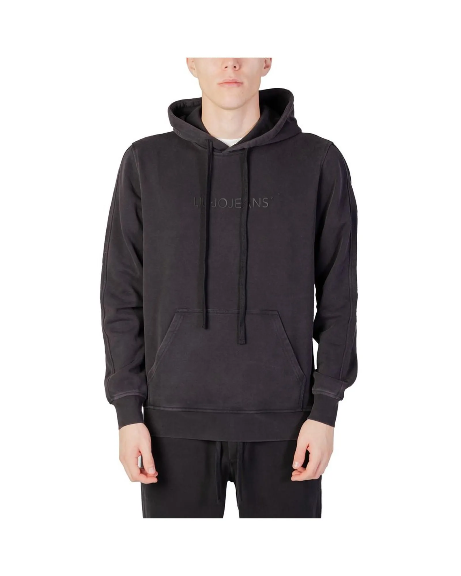 Hoodie Long Sleeves Relaxed Fit- Black Sweatshirts